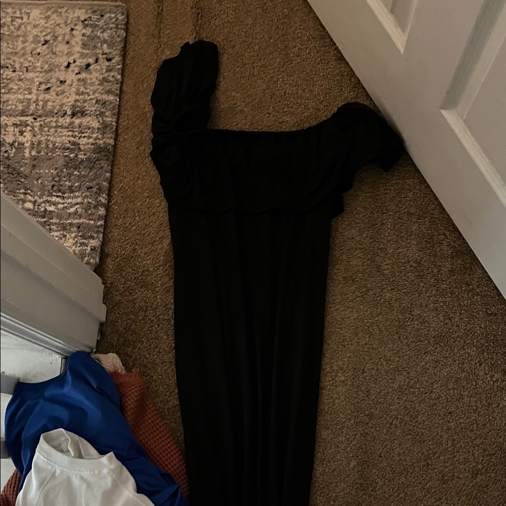 Elegant Black Off-Shoulder Dress